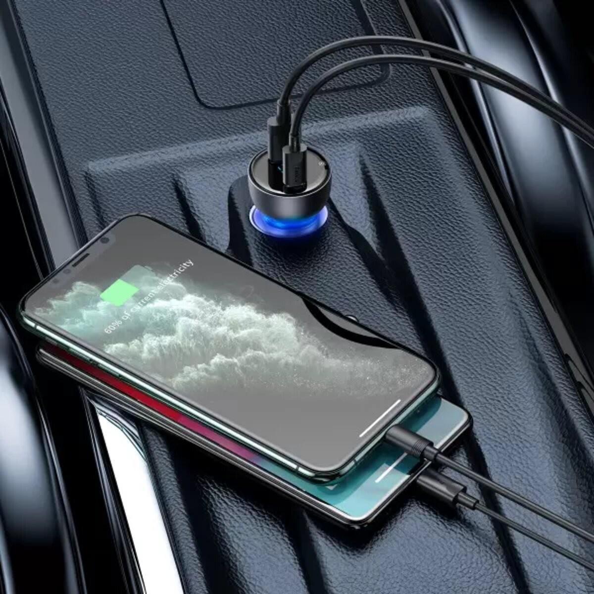 ᐉ Зарядное устройство BASEUS USB/Type-C Digital Display Car Charger 65W с  быстрой зарядкой для телефона в автомобиль (CCKX-C0A) • Купить в Киеве,  Украине • Лучшая цена в Эпицентр