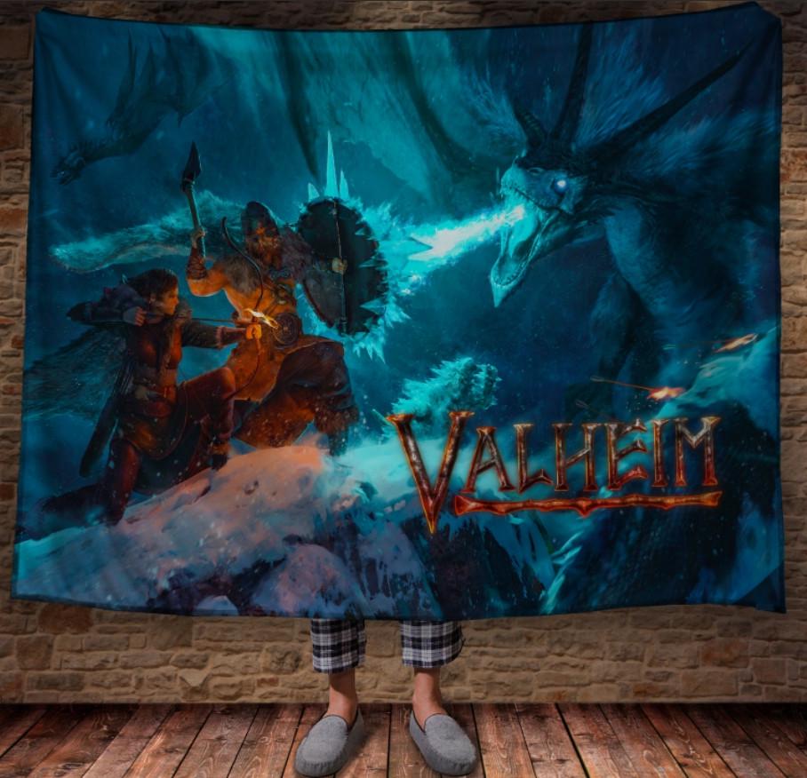 Плед с 3D принтом Valheim 150х200 см (epi_0930) Плед с 3D принтом Valheim 150х200 см (epi_0930)