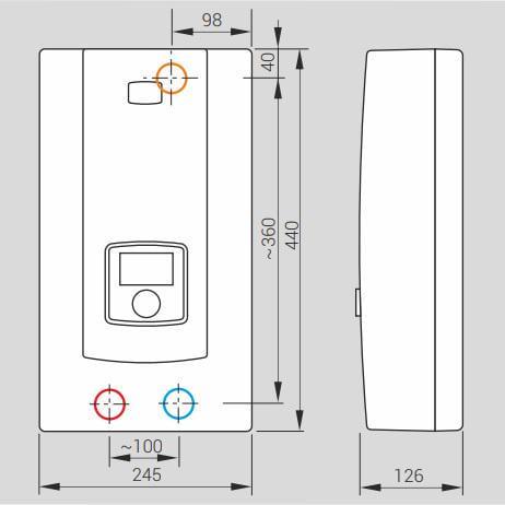 Нагрівач води проточний електричний Kospel PPE2-09/ 12/ 15 LCD 380В (23355130) - фото 2