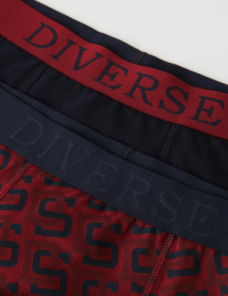 Набор трусов боксеров мужских Diverse DYSY 2 шт. M Бургунди/Темно-синий (5902598960207) - фото 4