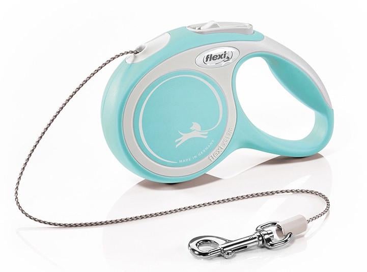Поводок-рулетка Flexi New Comfort XS Cord 3 м шнур до 8 кг Голубой (1684042752)