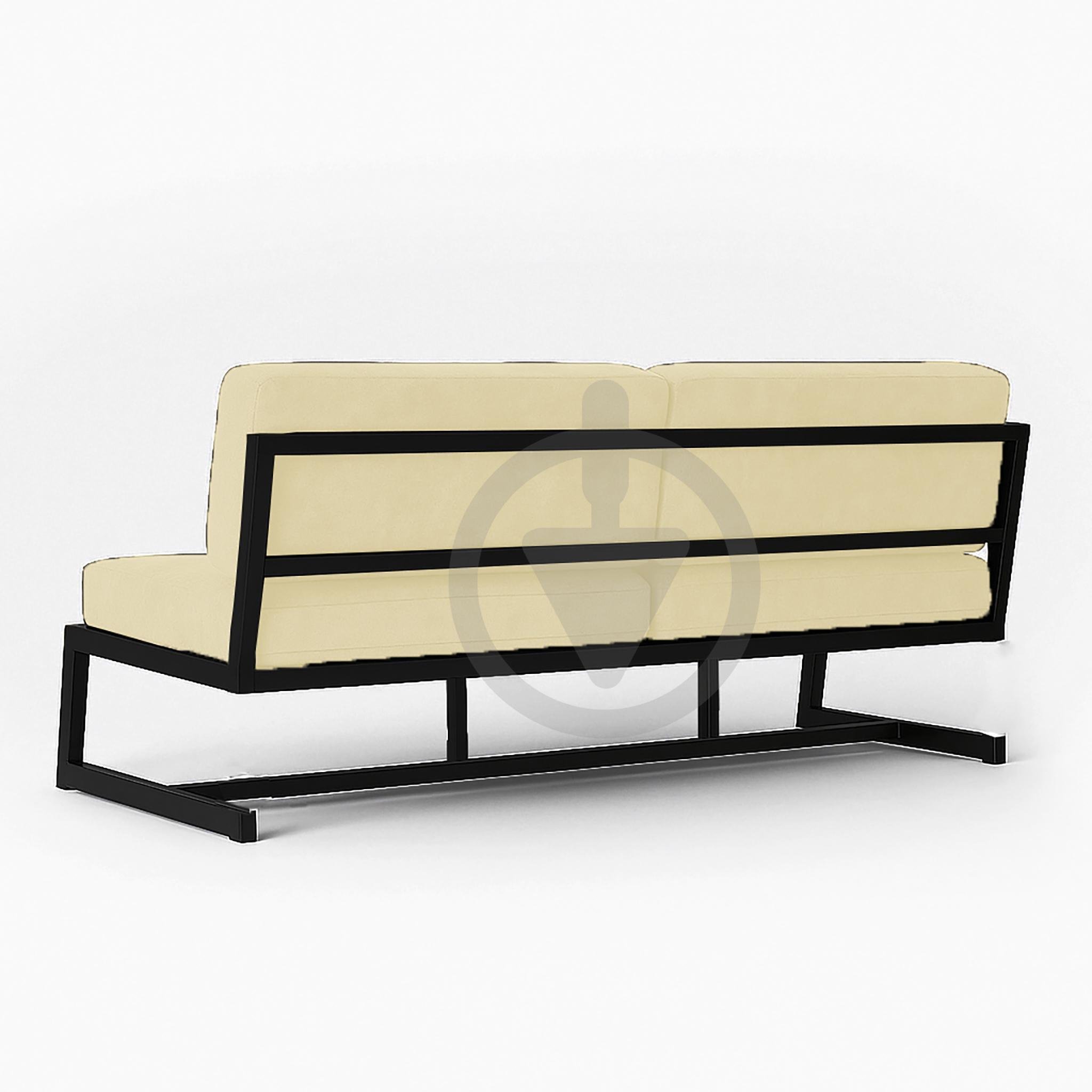 Диван металевий AVVS Атлас лофт велюр 156 см Бежевий - фото 3 Диван металевий AVVS Атлас лофт велюр 156 см Бежевий - фото 3