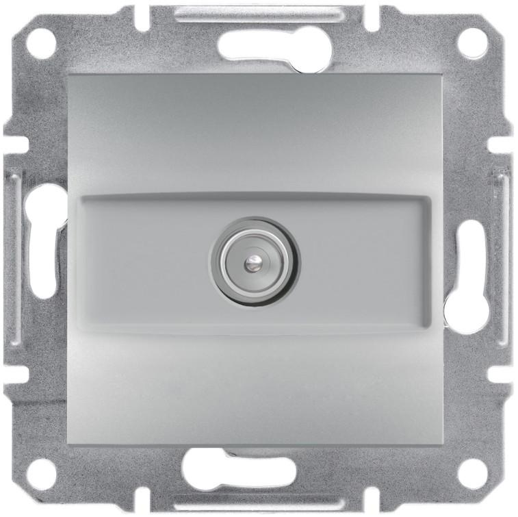 Розетка проходная Schneider Electric Asfora ABS TV 8dB Алюминий (EPH3200361)