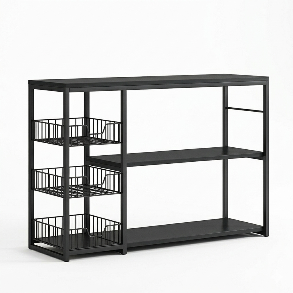 Этажерка для кухни A-Plus A-W56B 80х30х100 см Черный (35047230)