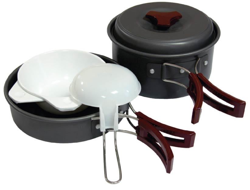 Набор посуды Tramp из анодированного алюминия на 1-2 персоны 
(TRC-025)