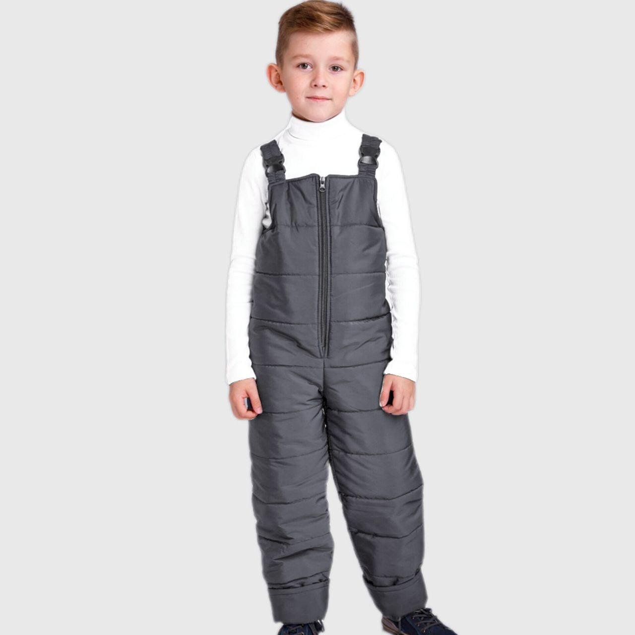 Напівкомбінезон зимовий для хлопчика 110 см Темно-сірий (PN-14585-110тс)