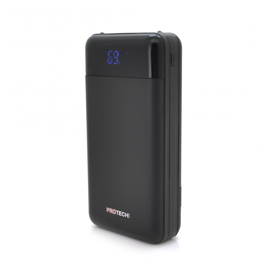 Повербанк Protech B06 с экраном фонарем и встроенными кабелями 30000 mAh (099b9223) Повербанк Protech B06 с экраном фонарем и встроенными кабелями 30000 mAh (099b9223)