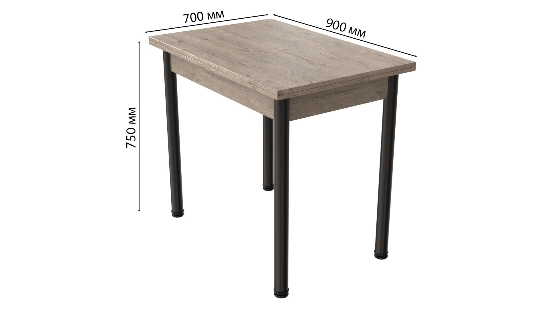 Обеденный стол-трансформер Ferrum-decor Берта металл/ДСП 16 мм 750x1400x900 мм Черный/Дуб Сан-Марино (FRD-105179) - фото 9 Обеденный стол-трансформер Ferrum-decor Берта металл/ДСП 16 мм 750x1400x900 мм Черный/Дуб Сан-Марино (FRD-105179) - фото 9