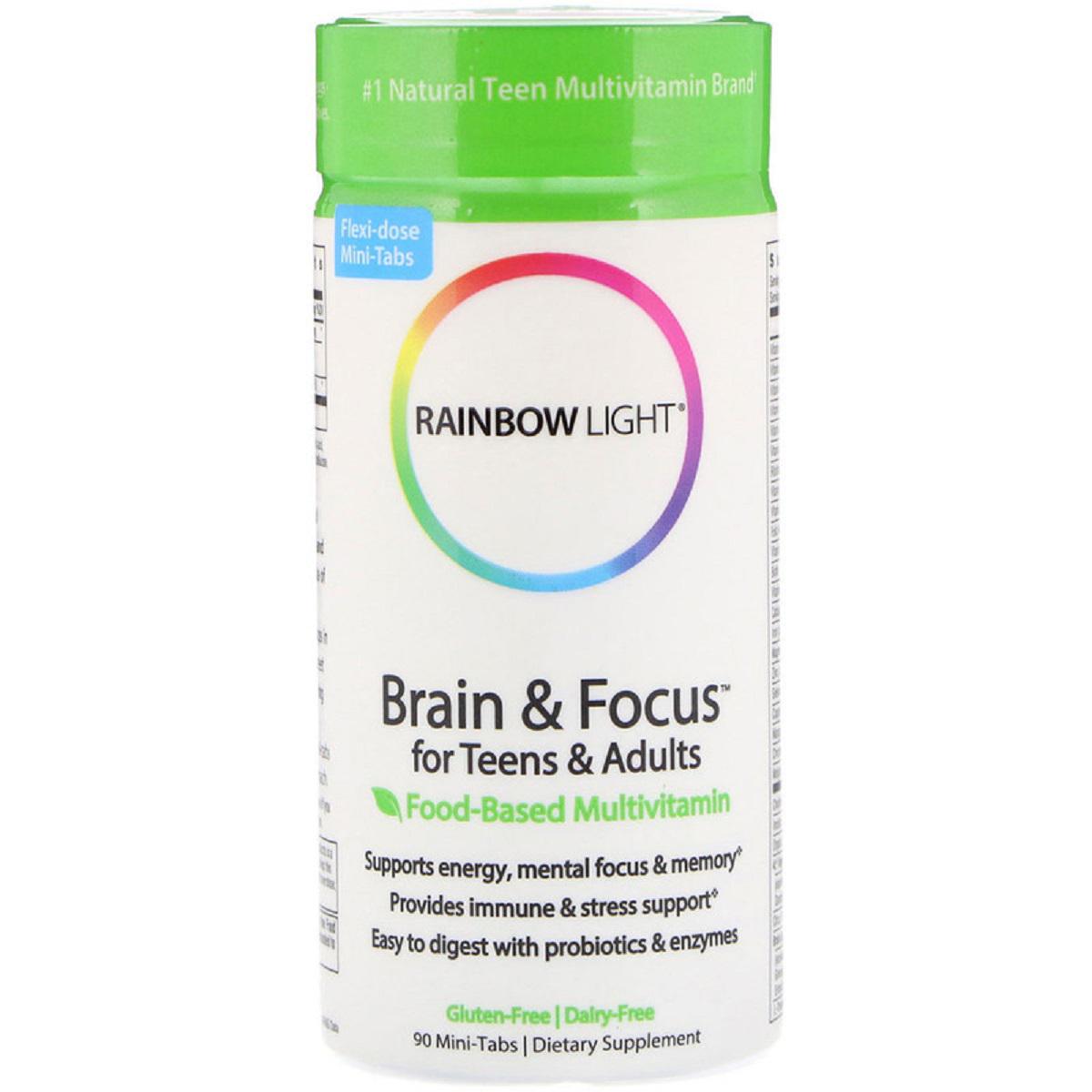 Мультивитамины для умственной деятельности и концентрации внимания Rainbow Light 90 мини таблеток (RLT20251)