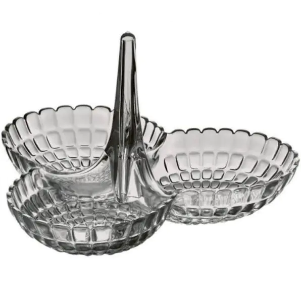 Менажница на 3 секции Guzzini Tiffany с ручкой 25х23,5х15,5 см Серый (169-135-19920092) Менажница на 3 секции Guzzini Tiffany с ручкой 25х23,5х15,5 см Серый (169-135-19920092)