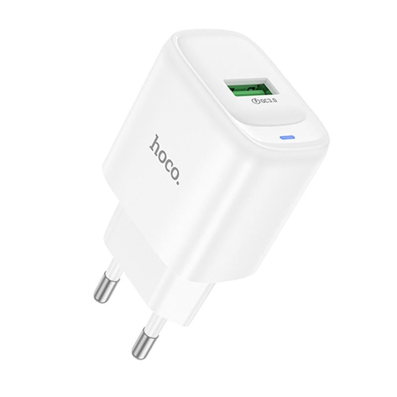 Зарядний пристрій мережевий Hoco C140A Smart QC3.0 18W 1USB-A White (00000074614_2)