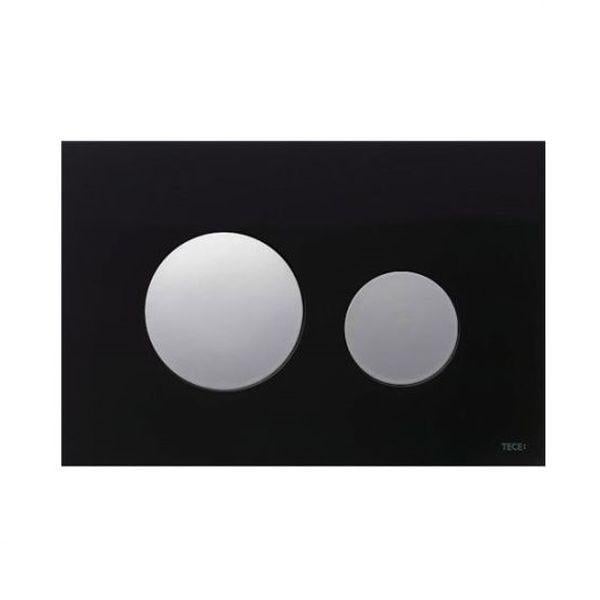 Панель смыва для унитаза TECE loop двойное стекло Черный/Хром матовый (9240655)