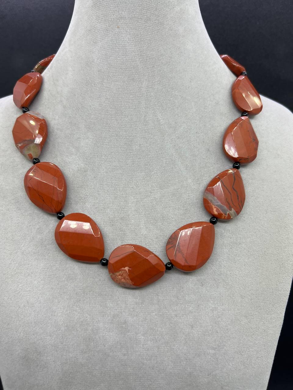 Бусы яшма 44 см Разноцветный (10688)