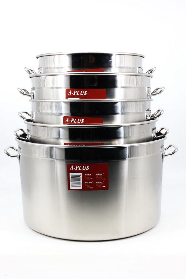 Набір великих каструль із неіржавіючої сталі 5 штук