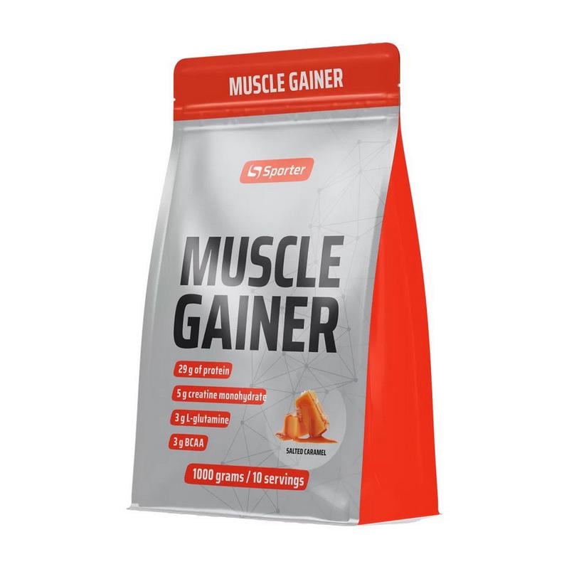 Гейнер Sporter Muscle Gainer 1 кг Солёная карамель