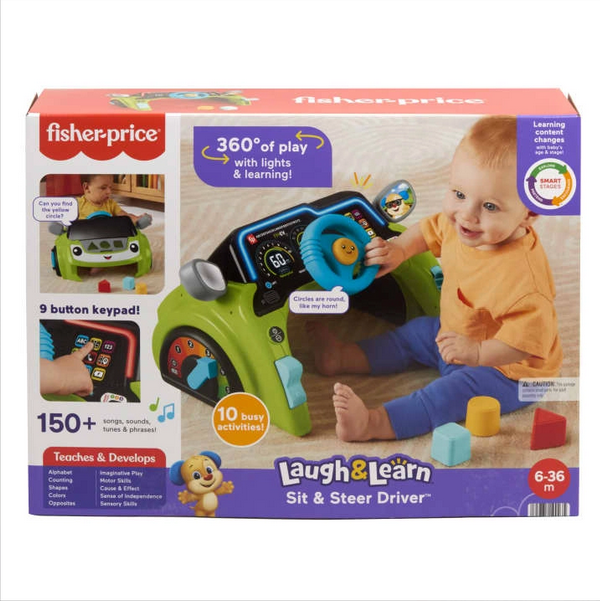 Інтерактивне кермо Fisher-Price Маленький водій з технологією Smart Stages (HTW88)