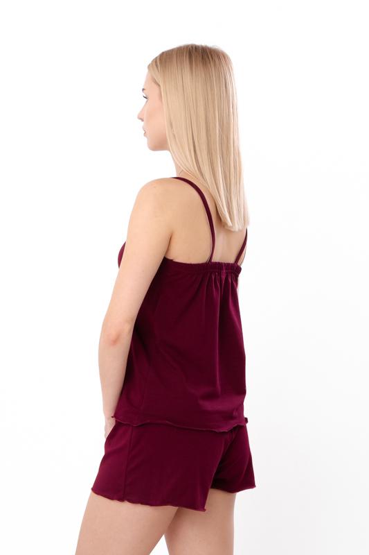 Піжама-комплект жіноча Носи Своє топ та шорти р. 52 Бордовий (8336-036) - фото 2 Піжама-комплект жіноча Носи Своє топ та шорти р. 52 Бордовий (8336-036) - фото 2