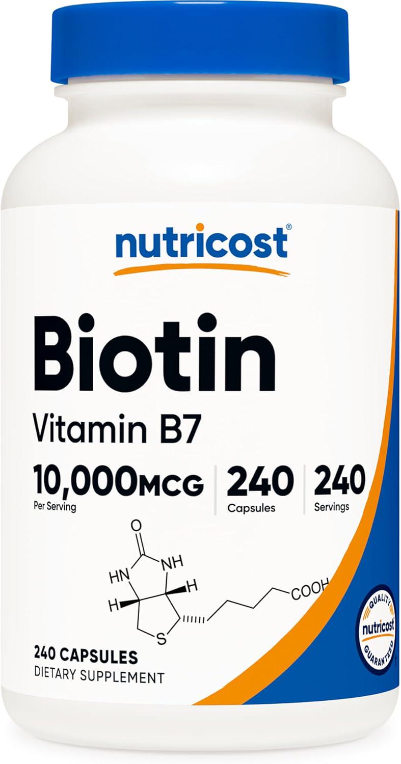 Біотин Nutricost Biotin 10 000 мг  240 кап.