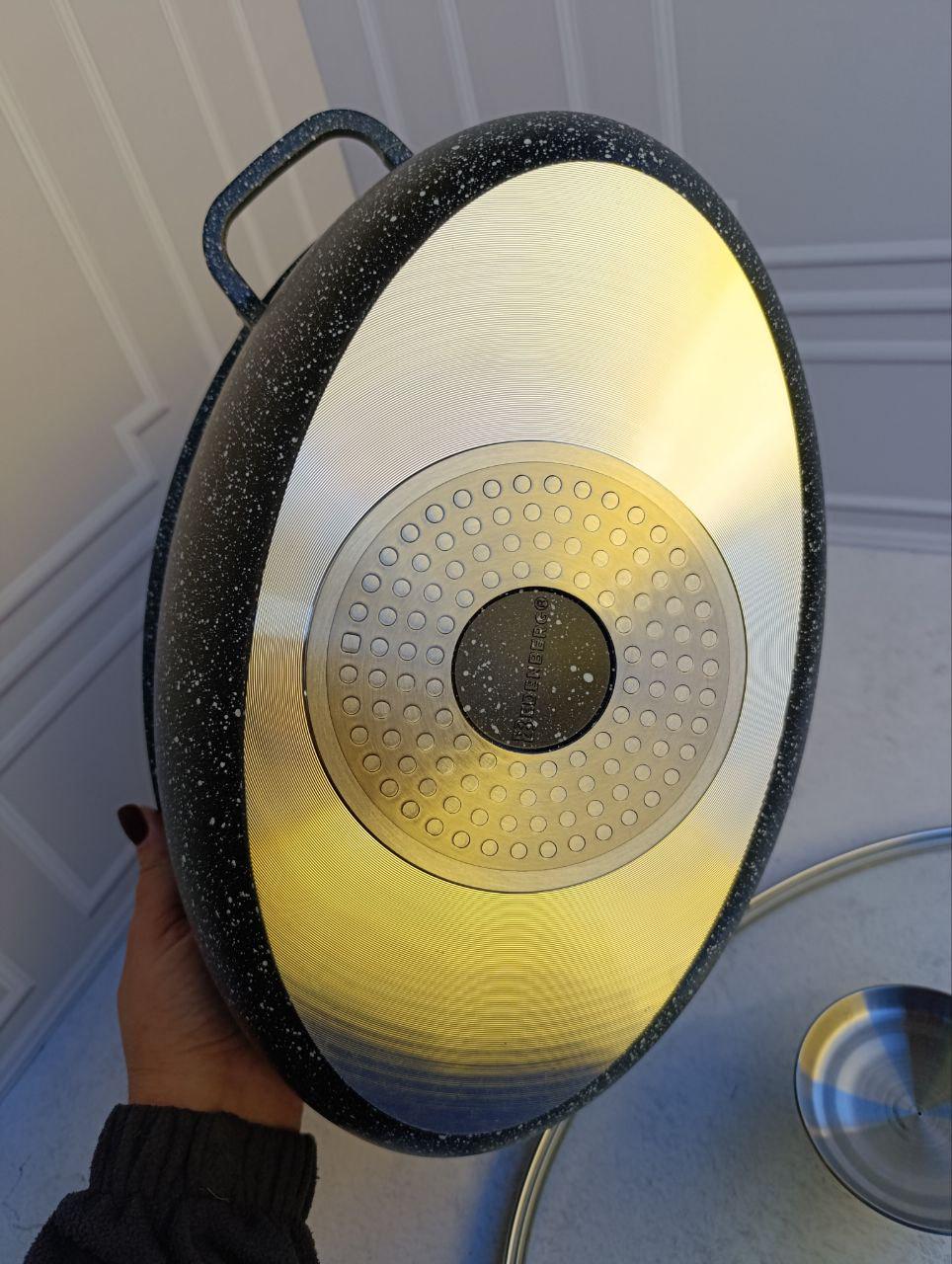 Гусятниця Edenberg EB-9173 з алюмінію з антипригарним мармуровим покриттям 8 л Чорний (29889287) - фото 6 Гусятниця Edenberg EB-9173 з алюмінію з антипригарним мармуровим покриттям 8 л Чорний (29889287) - фото 6