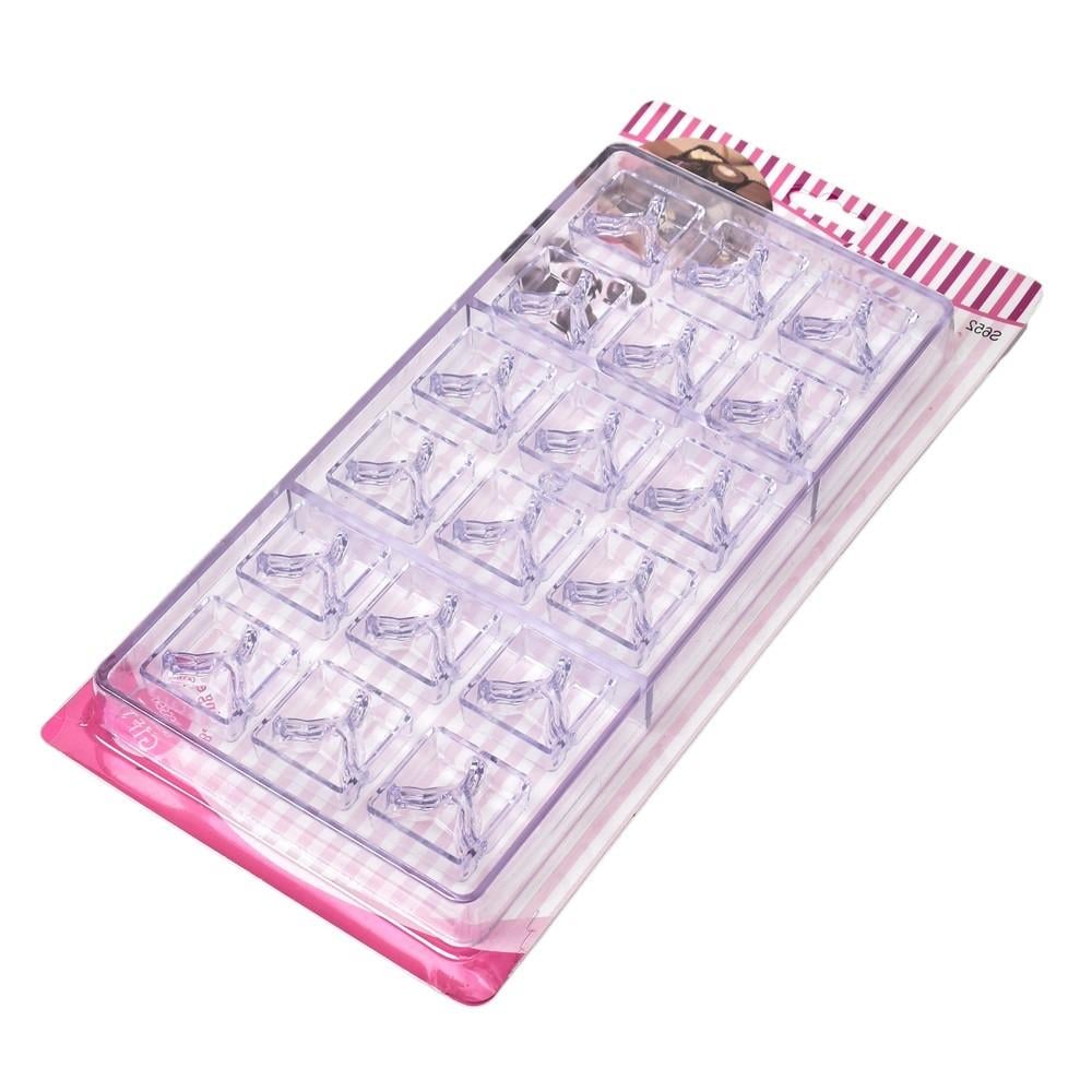 Форма для шоколада акрил R92342 21 шт. 16,5х33 см Прозрачный