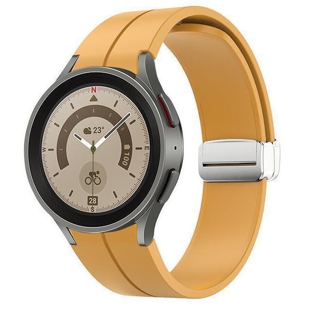 Браслет силиконовый Watchbands Cls для Samsung Galaxy Watch 5 Желто-горчичный (EP02-8WB39091906)