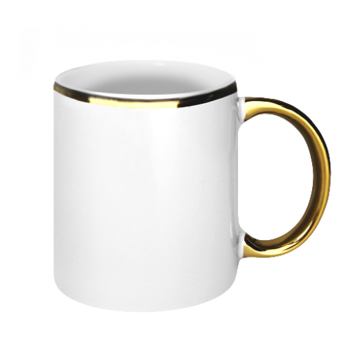 Чашка с каймой Rust Art 320 мл Белый с золотистым (19331880-73-49680) - фото 2 Чашка с каймой Rust Art 320 мл Белый с золотистым (19331880-73-49680) - фото 2