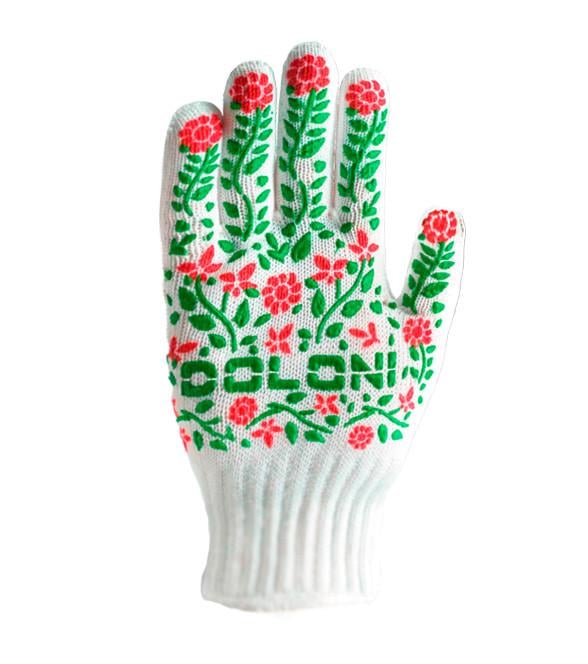 Рукавички захисні Doloni Лотос 620 трикотажні з ПВХ малюнком р. 9 (000001214)
