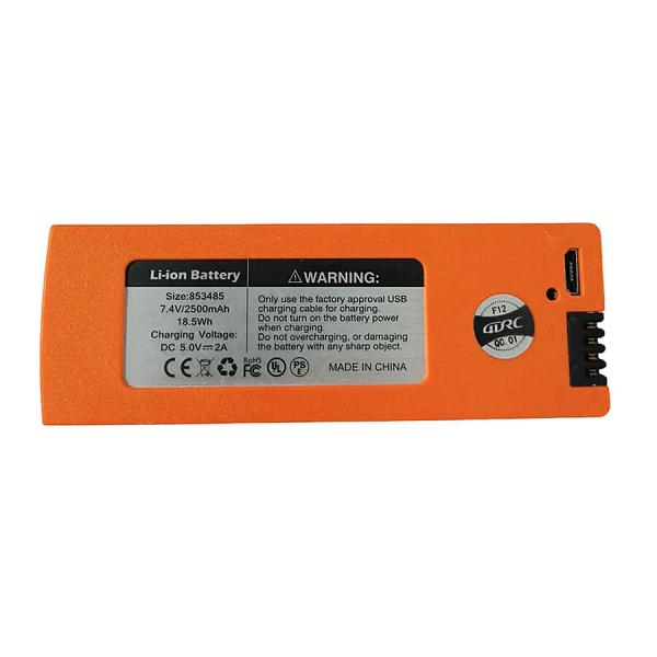 Аккумулятор для квадрокоптера 4DRC F12 Li-ion 2500 mAh 7,4 V Orange (d224) - фото 2 Аккумулятор для квадрокоптера 4DRC F12 Li-ion 2500 mAh 7,4 V Orange (d224) - фото 2