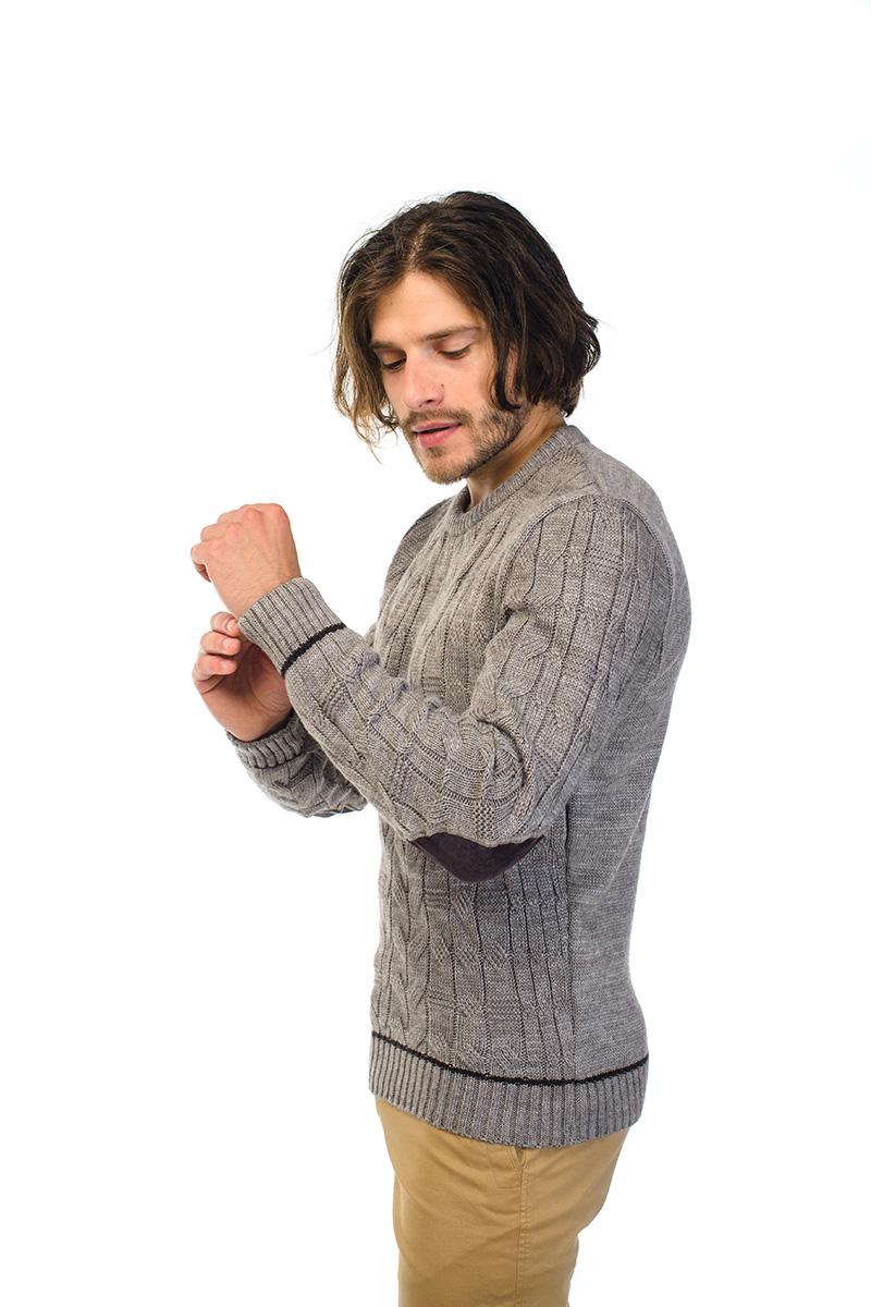 Джемпер з узором і контрастними полосами SVTR р. 52 Капучіно (166) - фото 5 Джемпер з узором і контрастними полосами SVTR р. 52 Капучіно (166) - фото 5