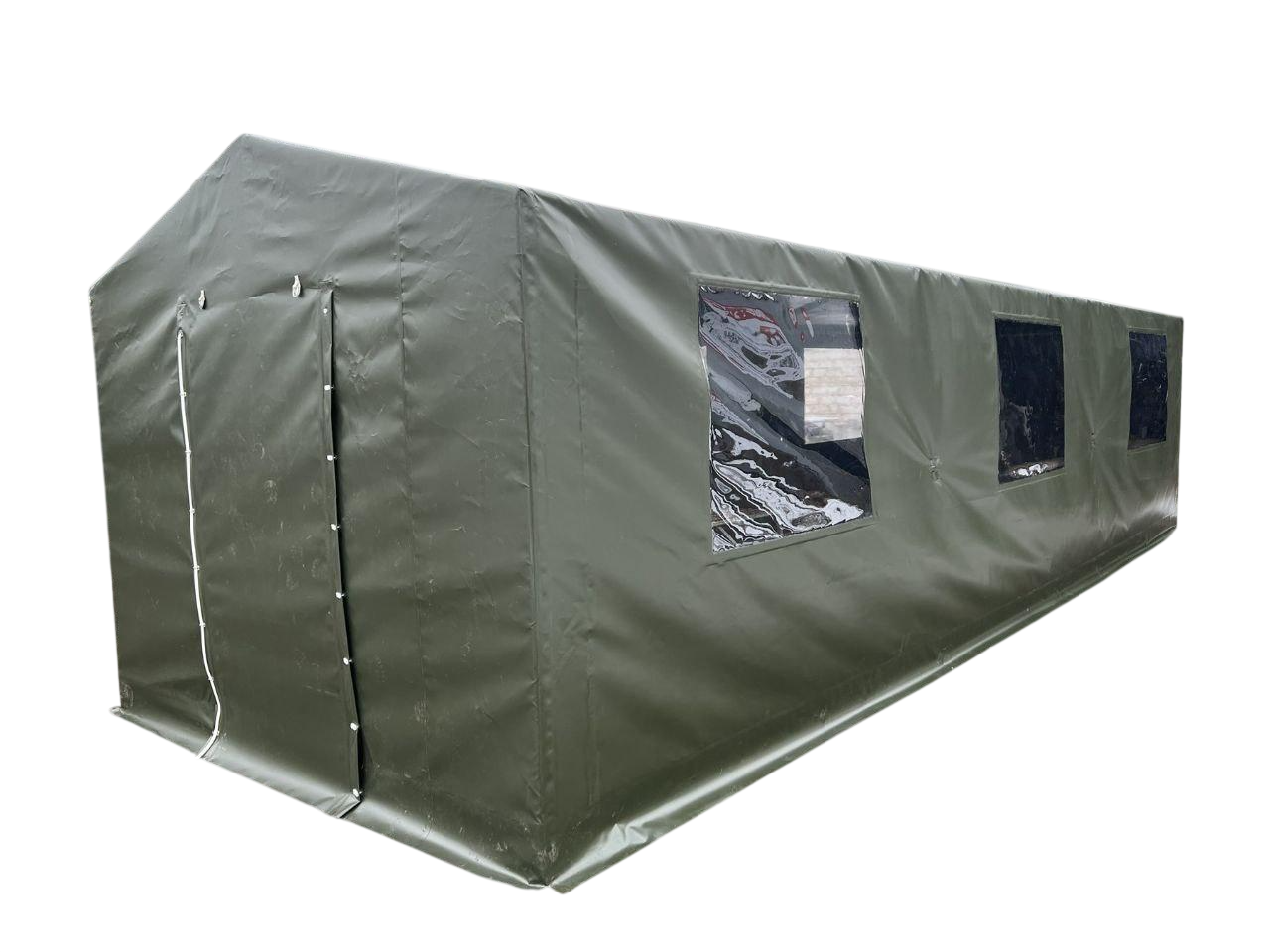 Палатка-ангар мобильная ПВХ 3х9 м 650 г/м2 Tentspace с окнами Зеленый (1809463909)