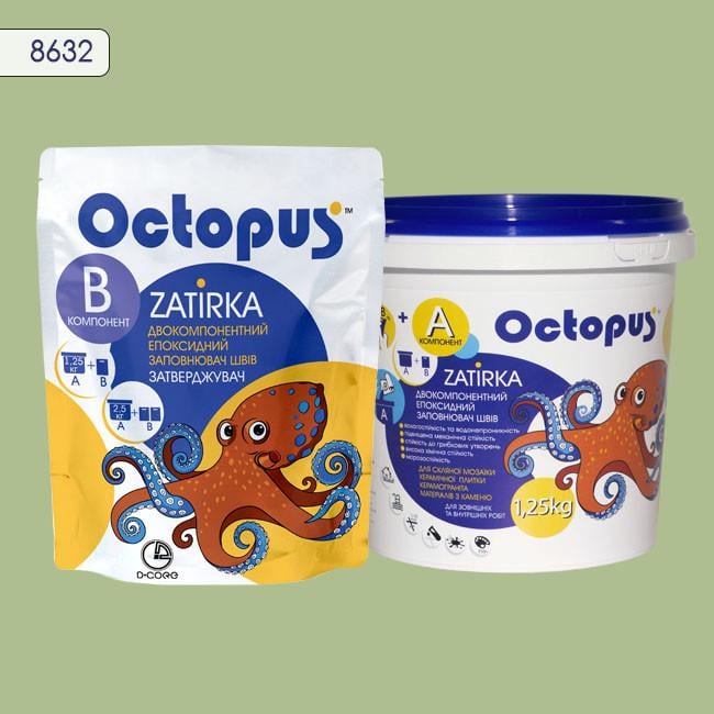 Затирка для плитки Octopus Zatirka 8632 эпоксидная 1,25 кг