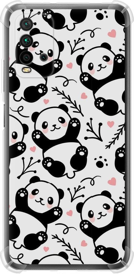 Чехол на Xiaomi Redmi 9T Панды (4318sp-2257-42517)