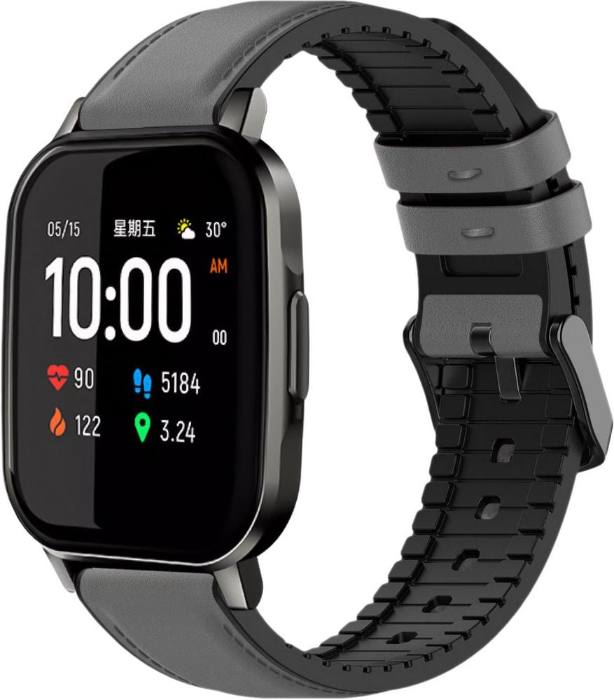 Ремешок кожаный Tamyx для Haylou Smart Watch 2 LS02 Grey (31601-33)