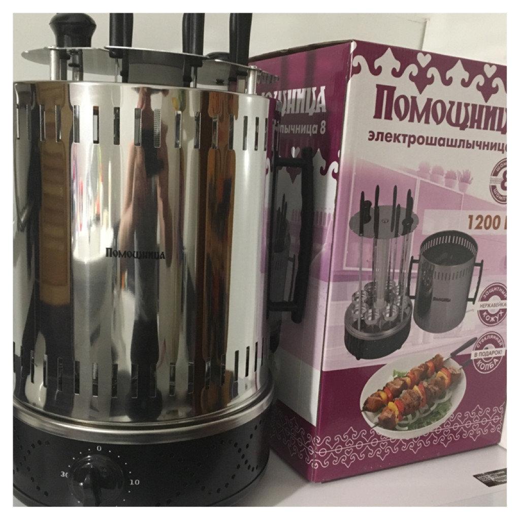 Электрошашлычница Помощница 8 шампуров с таймером и запасной колбой - фото 7 Электрошашлычница Помощница 8 шампуров с таймером и запасной колбой - фото 7