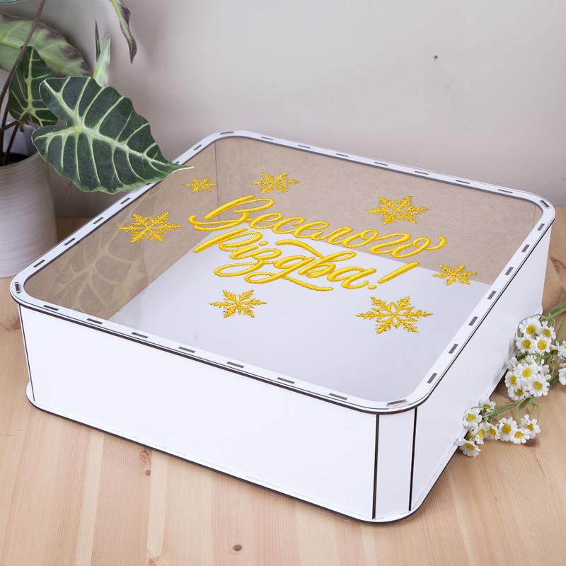 Коробка квадратная веселого рождества 40 см (5811-4) - фото 1 Коробка квадратная веселого рождества 40 см (5811-4) - фото 1