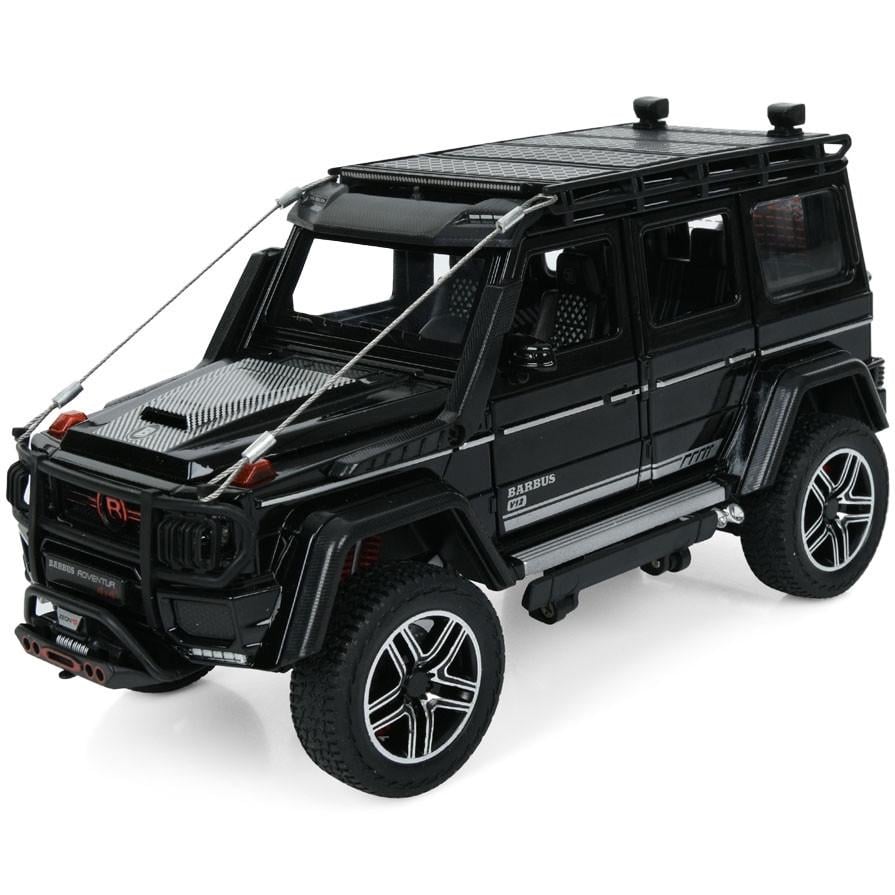 Іграшкова машинка металева Mercedes-Benz Brabus G550 1:24 інерційна модель світло/звук відкриваються двері Чорний (35046840)