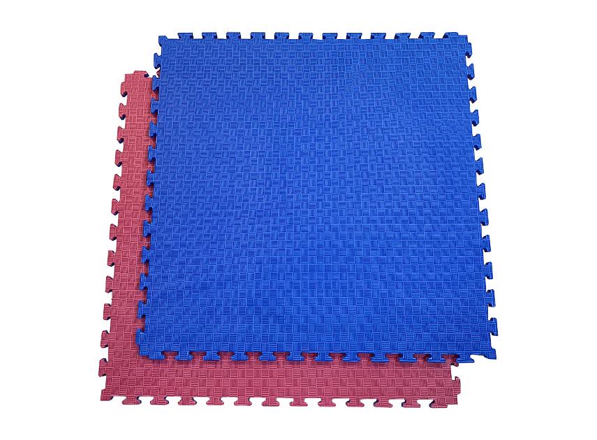Мат-татами Ласточкин хвост 120 кг/куб. м 26 мм 1х1 м Красно-синий (135897193) - фото 2