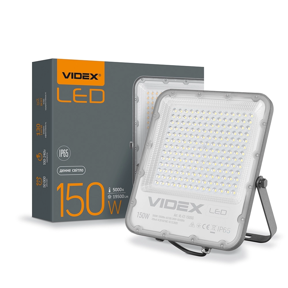LED-прожектор Videx PREMIUM F2 150W 5000K (VL-F2-1505G)