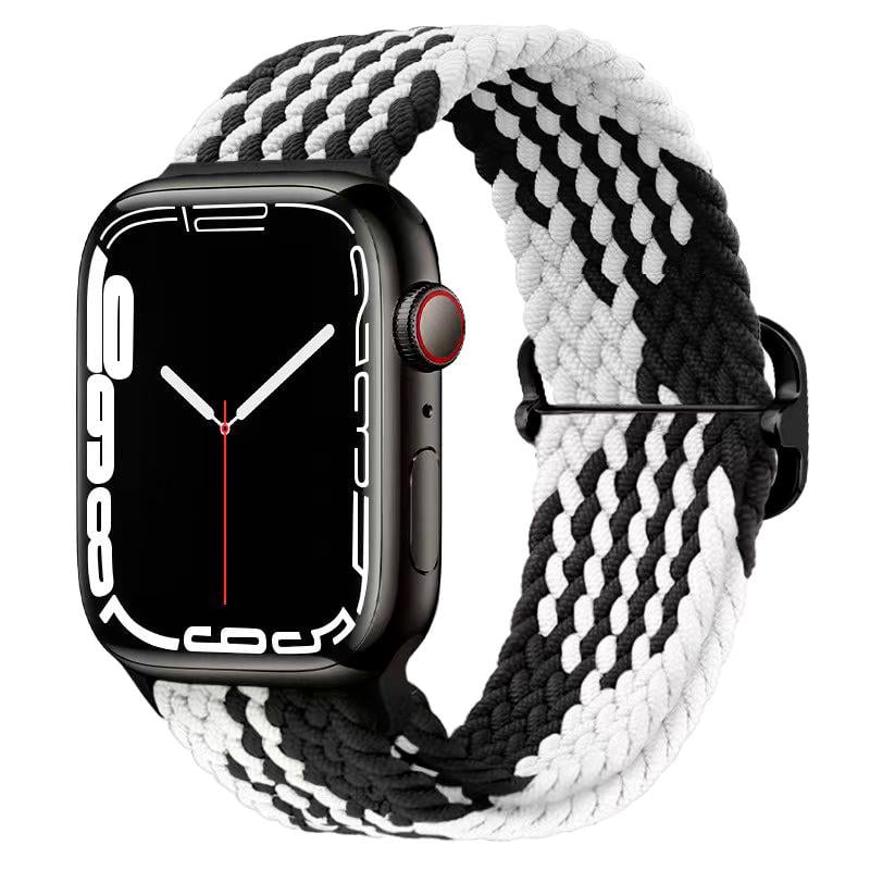 Ремешок тканевый INKAX WB-03 для Apple Watch 38/40/41 mm Series SE/8/7/6/5/4/3/2/1 Black & white