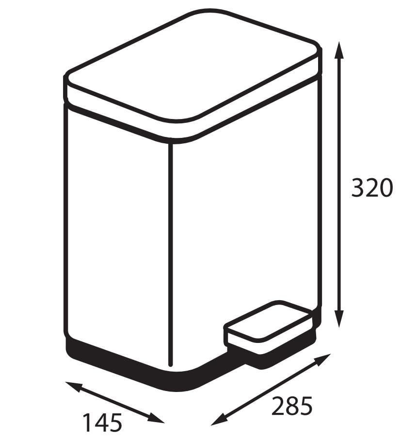 Відро для сміття KOER TC-010306-08 6 л з плавним закриттям прямокутне Білий (KR5601) - фото 4 Відро для сміття KOER TC-010306-08 6 л з плавним закриттям прямокутне Білий (KR5601) - фото 4