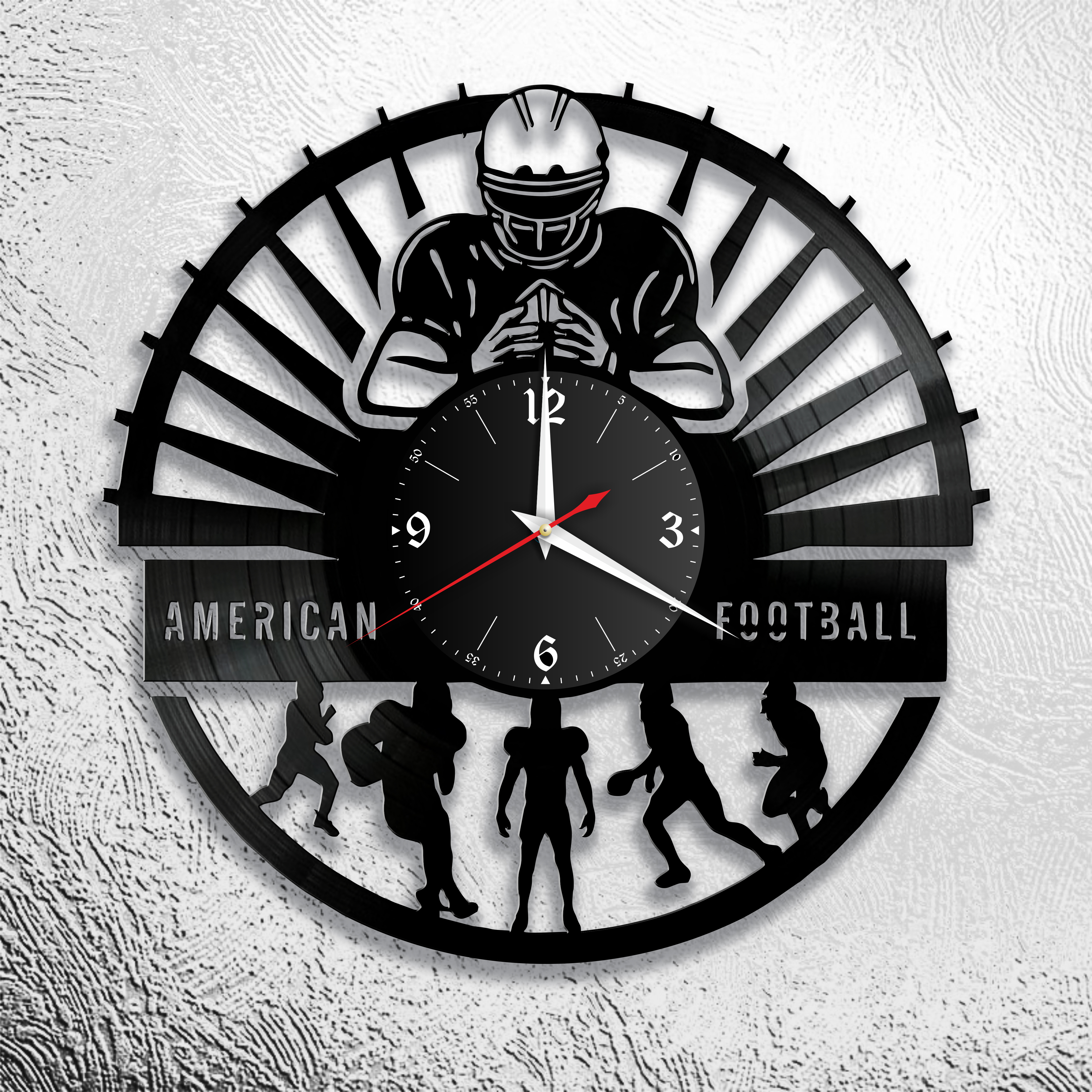 Годинник настінний Американський Футбол 0959 з вінилової платівки