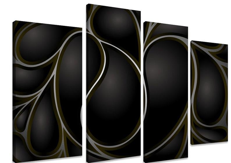 Модульная картина KIL Art Ажурный орнамент на холсте из четырех частей 129x90 см (M4_L_259)