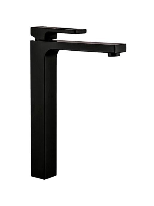 Смеситель для умывальника Gappo G1017-62 высокий однорычажный Черный (115049)