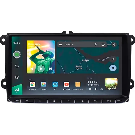 Автомагнитола универсальная штатная Sigma PRO 9464 VW ANDROID 12 на фольксваген 4+64 Gb 4G DSP 9" (36814)