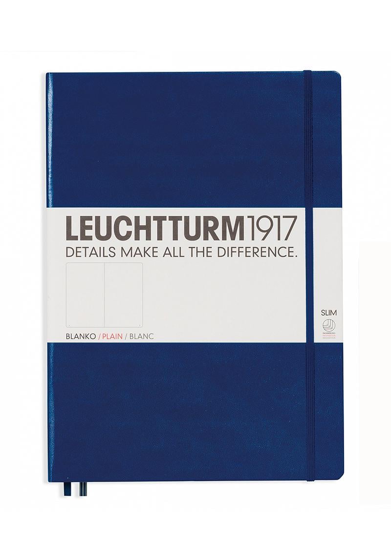Блокнот Leuchtturm1917 Master Slim A4+ чистые листы Темно-синий (342928)