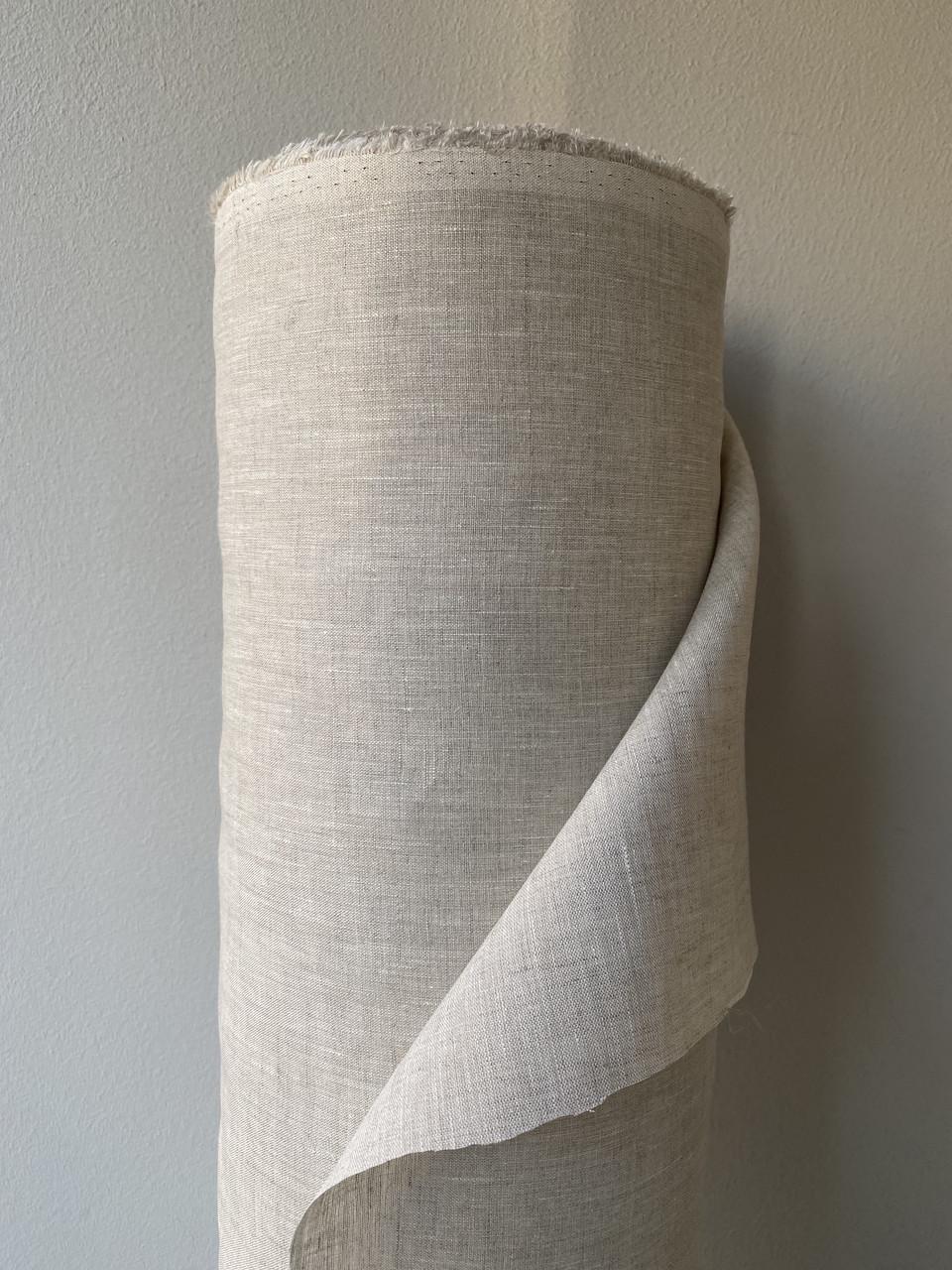 Ткань некрашеная LINEN PLUS льняная натуральная 150 см 330 Светло-серый