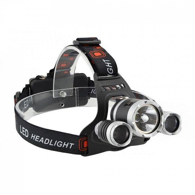 Ліхтарик налобний Rias RJ-3000 COP Cree T6+2Q5 2x18650 Black (3_01762) - фото 2