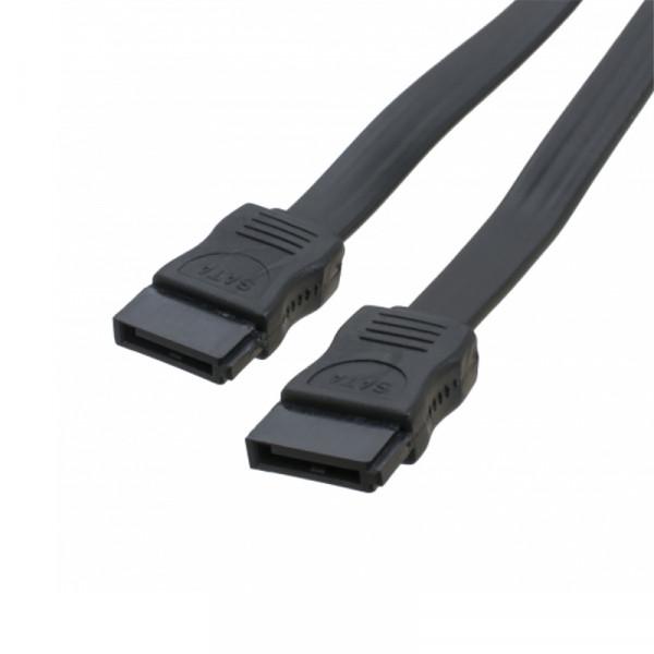 Кабель SATA 7 pin F/F 0,4 м Черный (S0972)