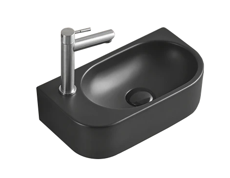 Умывальник правый накладной подвесной Mexen VIERA 40 см Black Matt (2619548961)