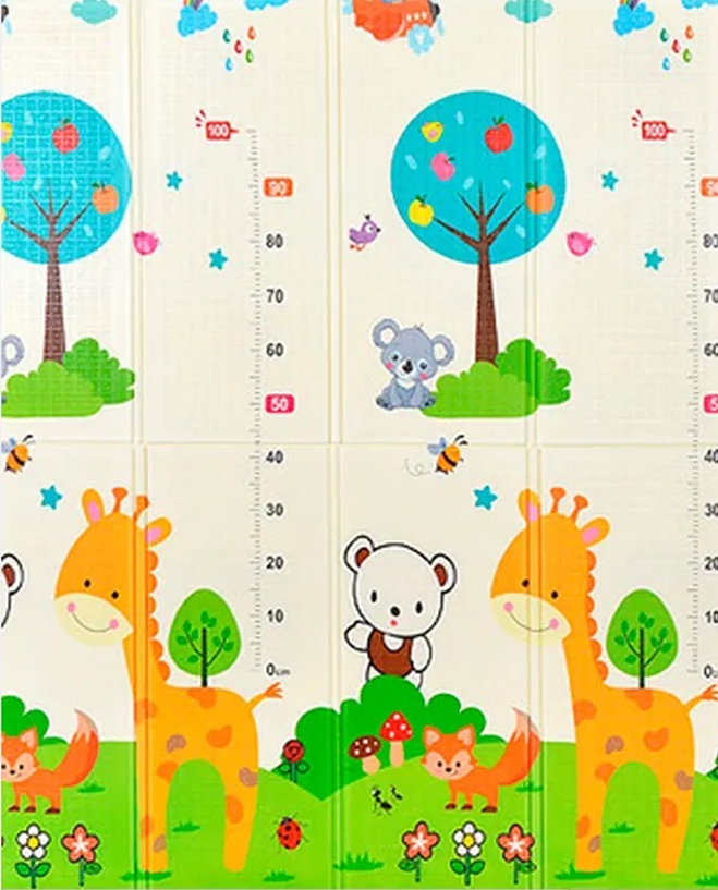 Термоковрик детский Animals EVA двухсторонний в сумке 180х200х0,8 см. Разноцветный (150-7-С-76050-36355)